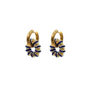Manpasi Earring With Electro Blue Zirconia