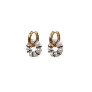 Hoop Earring Pearly Purple