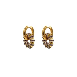 Manpasi Earring Ash Brown Zirconia
