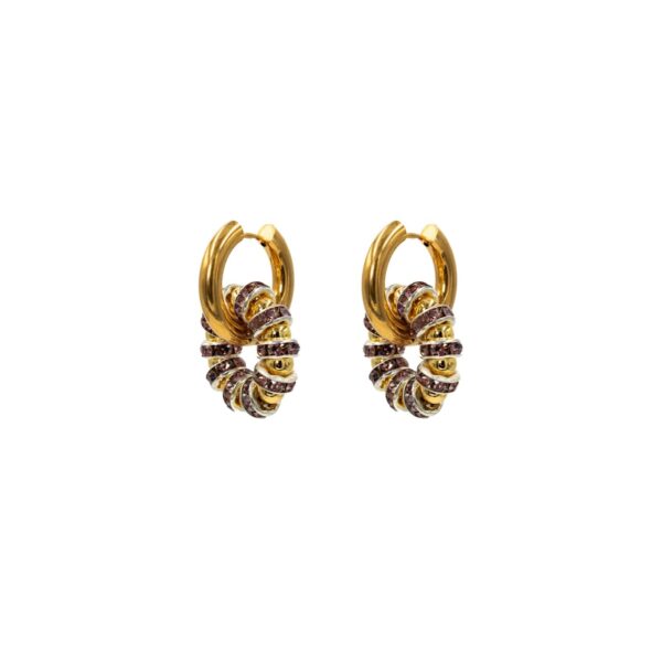 Manpasi Earring Ash Brown Zirconia