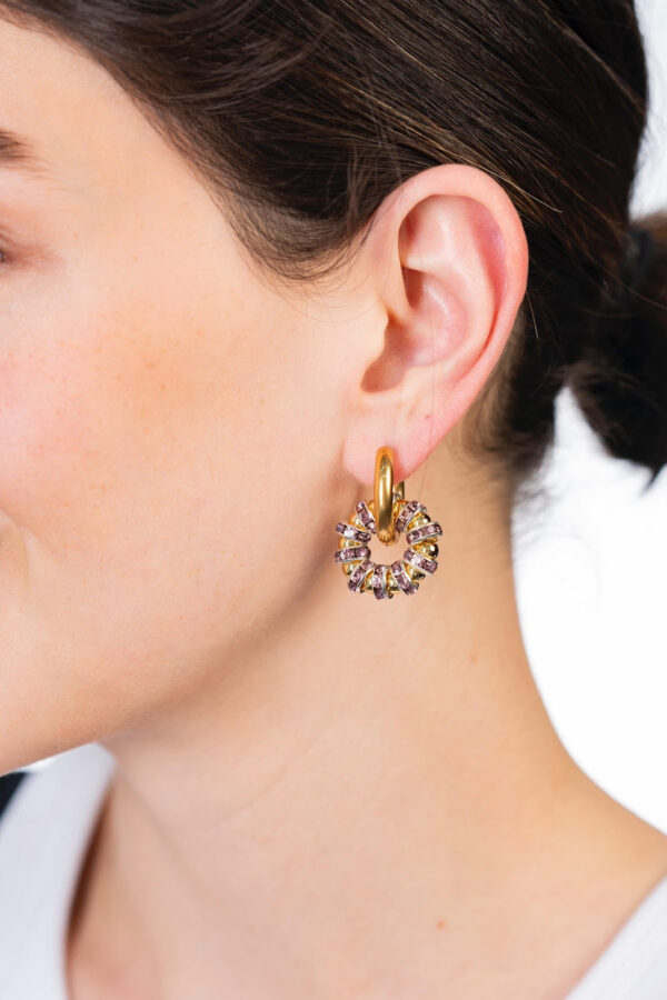 Manpasi Earring With Purple Zirconia
