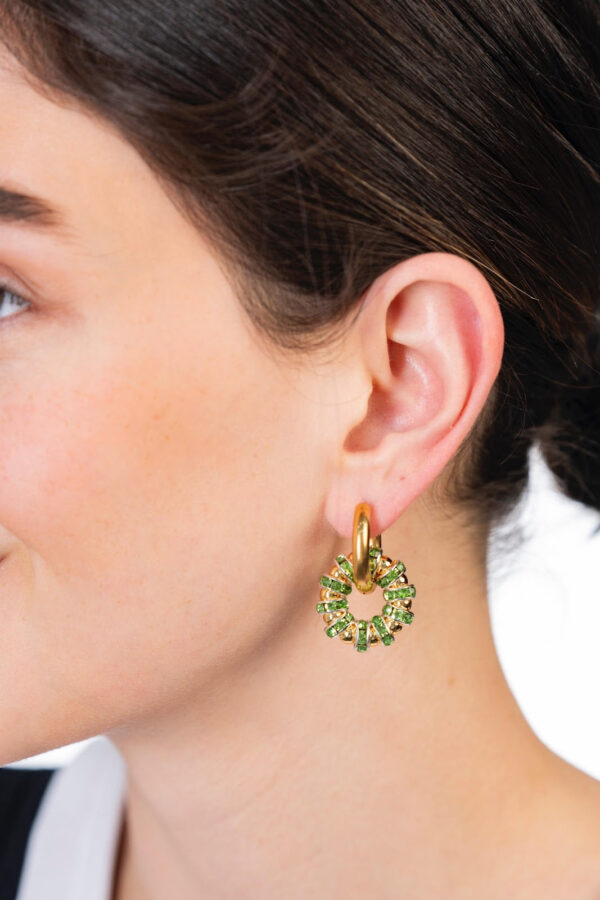 Manpasi Earring Green Zirconia - Image 2