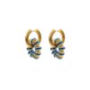Manpansi Earring Dark Blue Zirconia