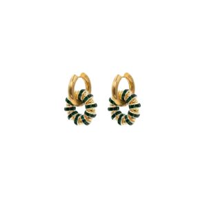 Manpasi Earring English Green Zirconia