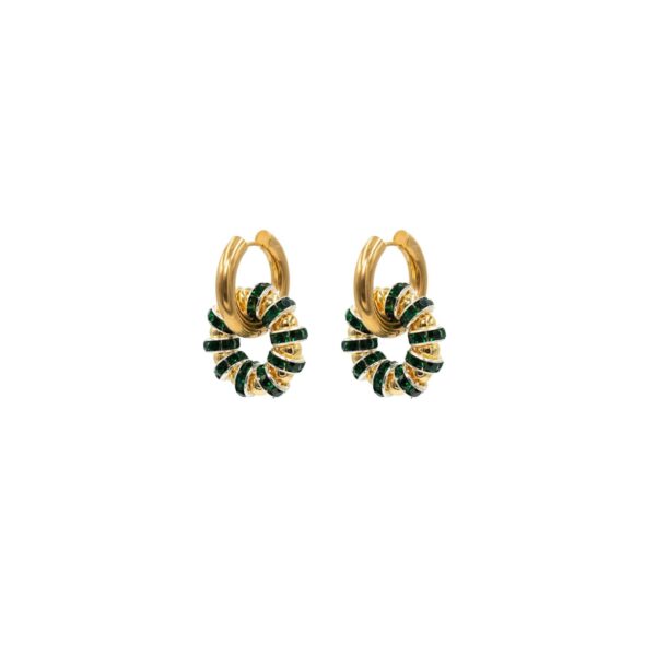Manpasi Earring English Green Zirconia