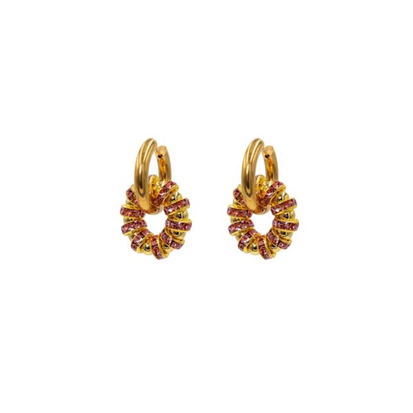 Manpasi Earring Pink Zirconia