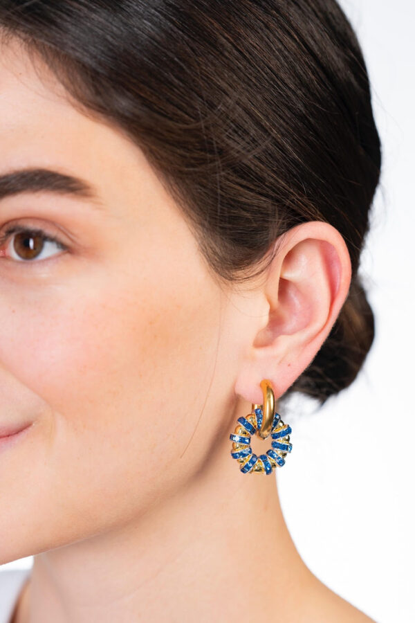 Manpansi Earring Dark Blue Zirconia - Image 2